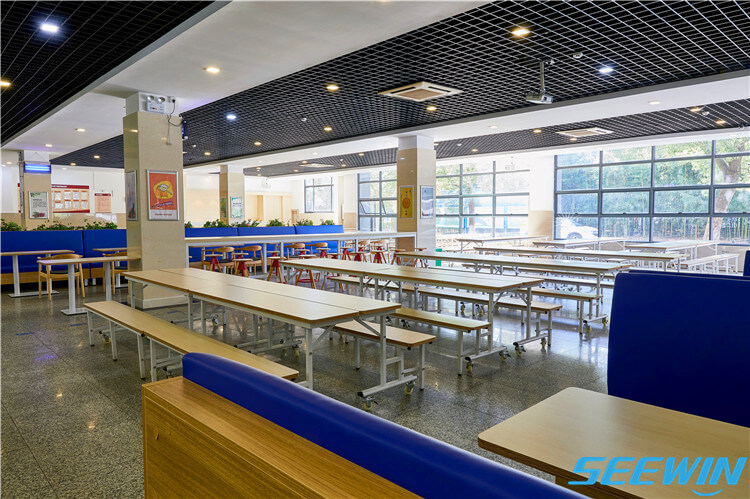 自由組合學生餐廳食堂折疊餐桌椅