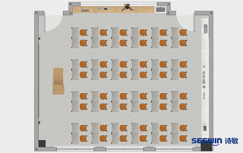 標準教室-格瑞小號課桌椅平面圖