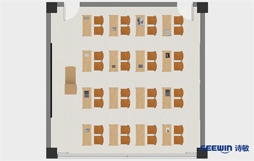 標準教室-賓利雙人課桌平面圖