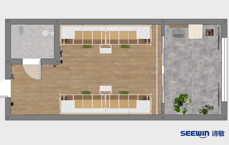 學校宿舍-海納上床下桌-爬梯款平面圖